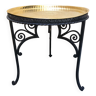 Table basse fonte laiton doré orientale