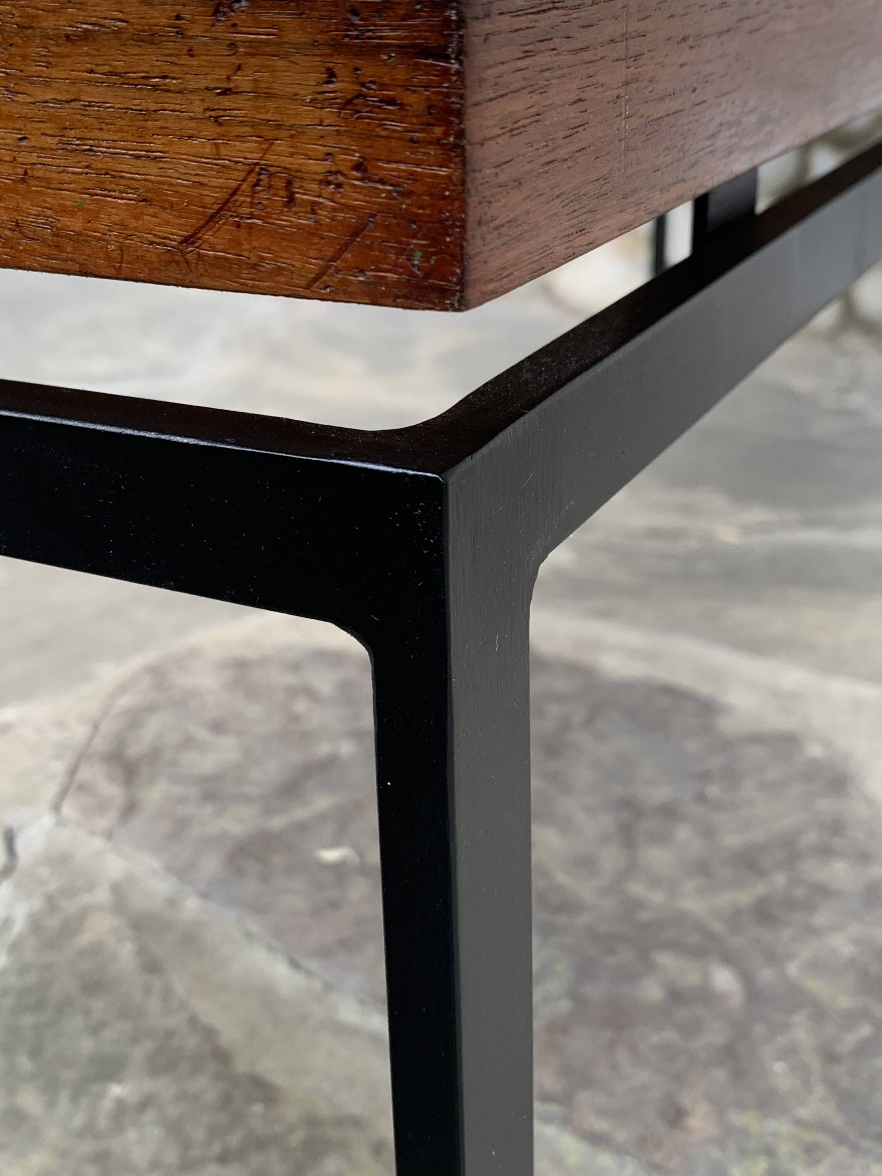 Mid-century teak coffee table with graphic motif, Germany 1950-60