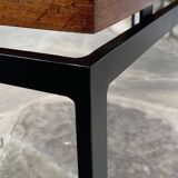 Mid-century teak coffee table with graphic motif, Germany 1950-60