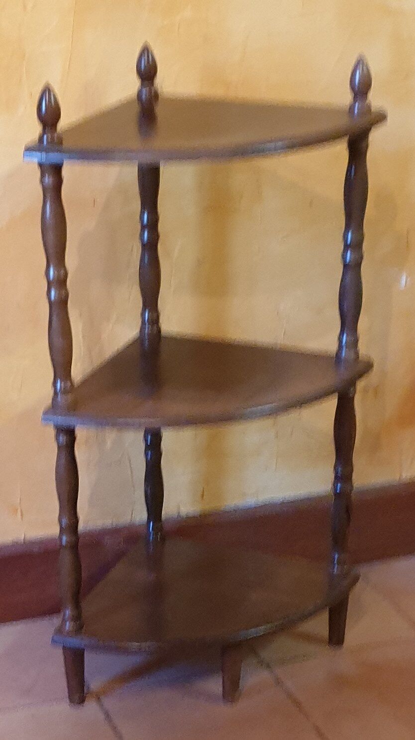 Corner shelf, vintage, wooden