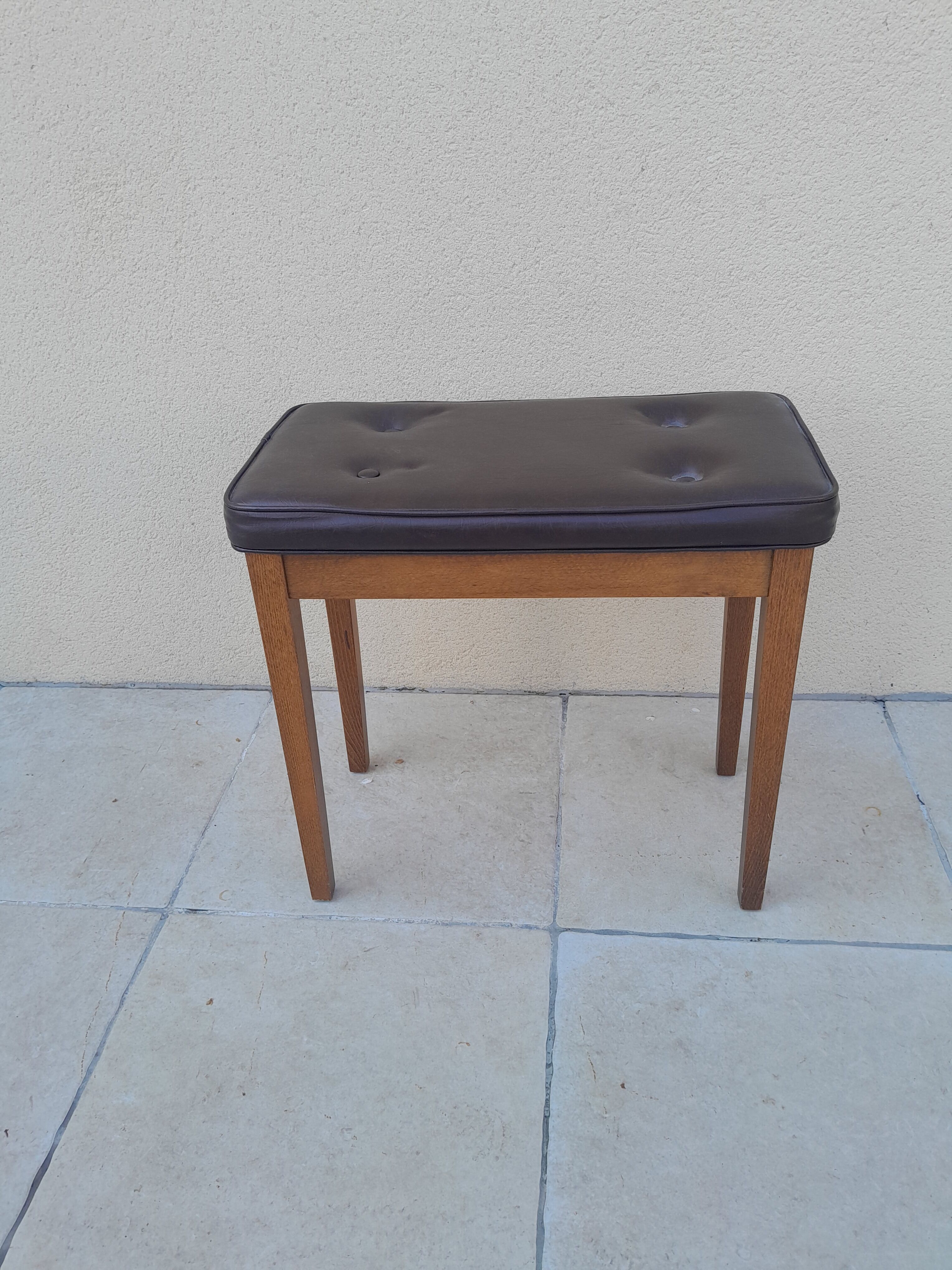 Scandinavian piano stool or chest