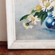 Oil on wood bouquet of daisies