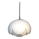 Suspension en verre opalin stylisé (fleur) De peill & Putzler, design 1970