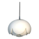 Suspension en verre opalin stylisé (fleur) De peill & Putzler, design 1970