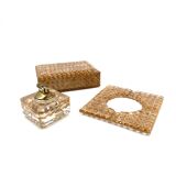 Hollywood regency smoking set, lucite and Vienna stray, Italy 1970