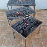 Set of three nesting tables by Juliette Belarti, 1960s, space age