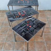 Set of three nesting tables in Belarti style, 1960s, space age.