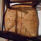 Set of 2 old wooden straw chairs (straw seat)