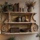 Saint-Hubert wall shelf in solid wood – 19th century – Patina