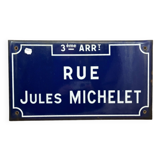 Plaque de rue "Jules Michelet"
