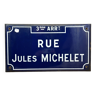 Plaque de rue "Jules Michelet"