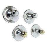 Silver disc wall lamps by Charlotte Perriand, Germany, 1970s, set of 4