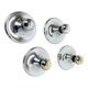 Silver disc wall lamps by Charlotte Perriand, Germany, 1970s, set of 4