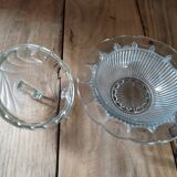 Vintage old moulded glass sugar