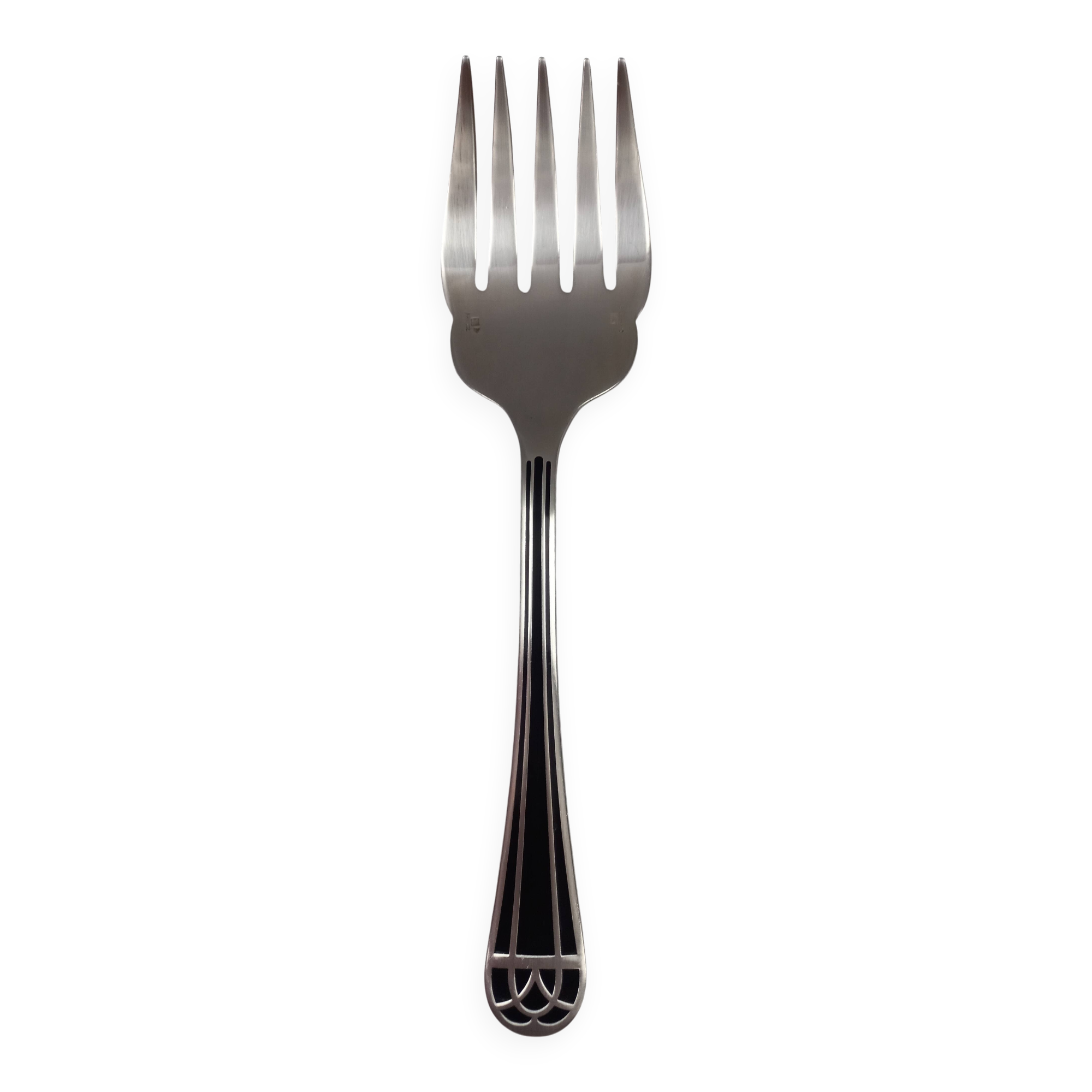 Christofle talisman fourchette servir poisson laque chine metal argenté