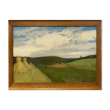 Signed oil-landscape