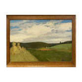 Signed oil-landscape