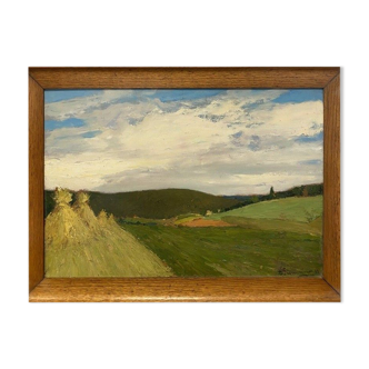 Huile signée-paysage