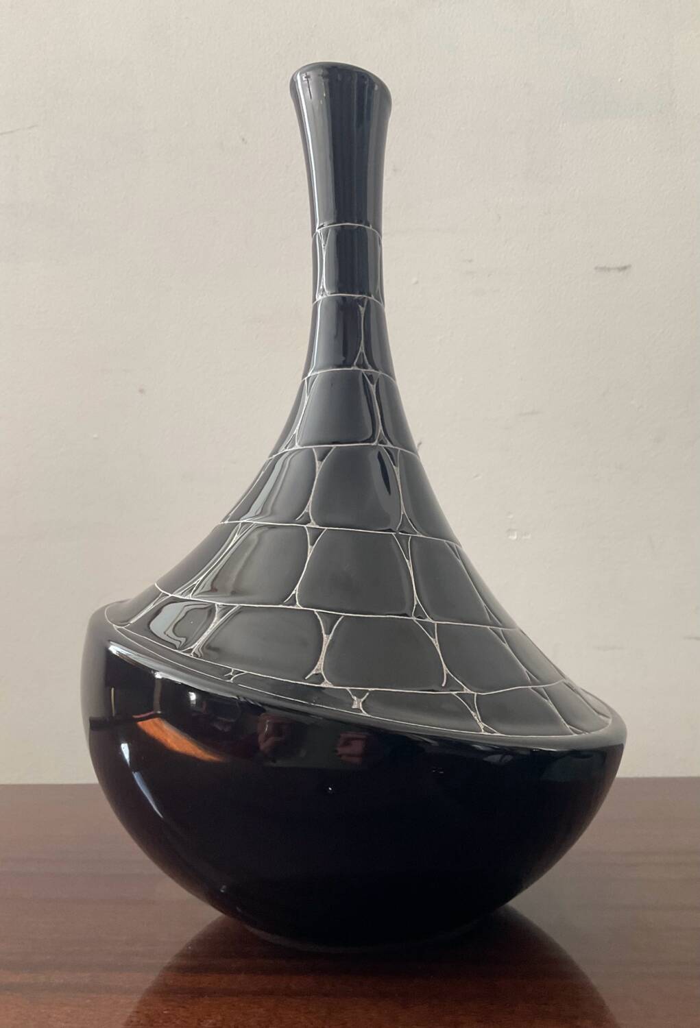 Vintage glazed ceramic soliflore vase