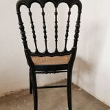 Black chair Napoleon III year, with gilding