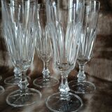 8 antique champagne flutes
