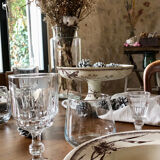 Antique stemmed crystal glasses