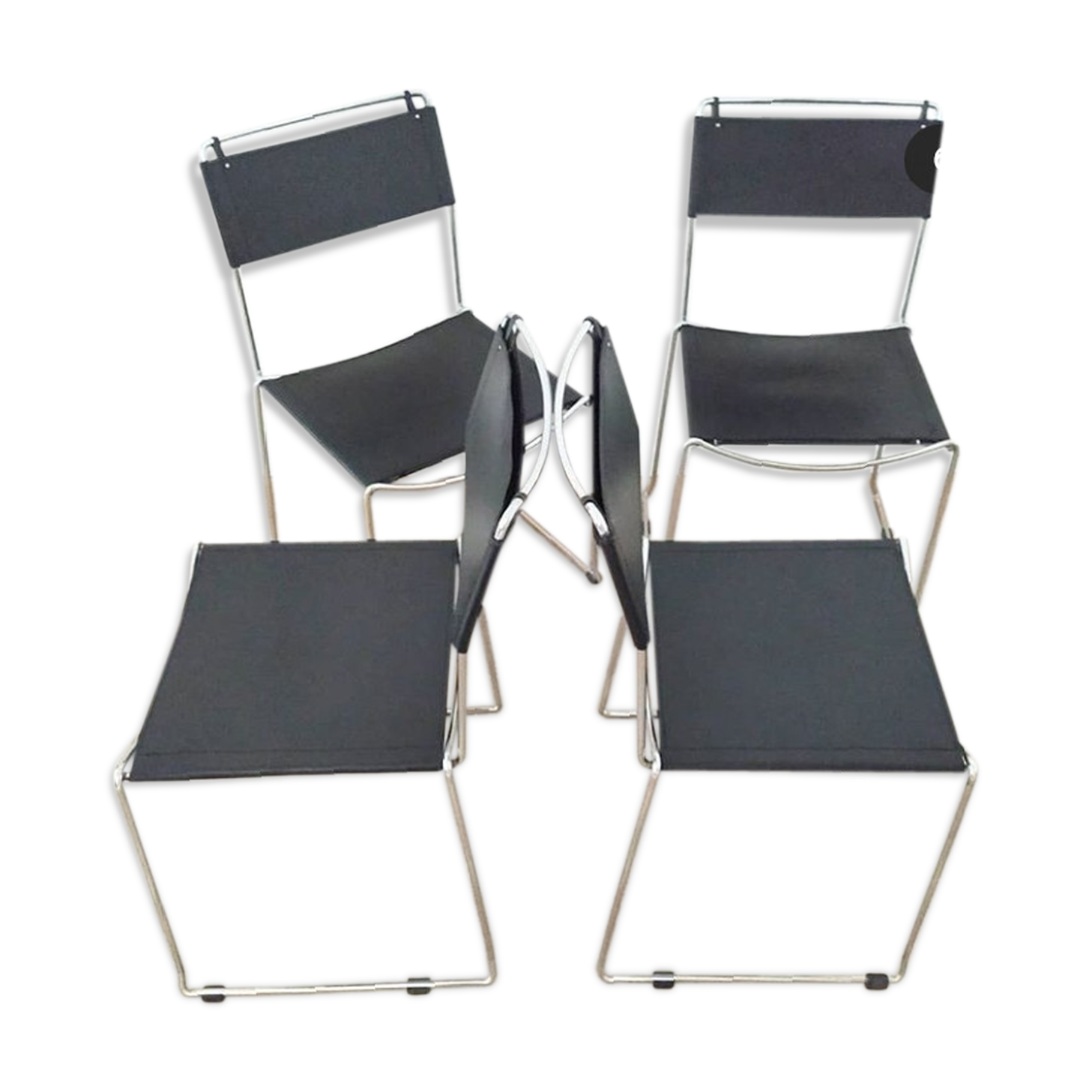 Giandomenico Belotti spaghetti chairs, set of 4