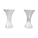Pair of transparent glass vase