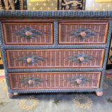 Rattan chest of drawers