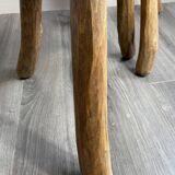 Pair of solid wood farmhouse stools