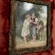 Pastoral scene painting on porcelain, 19th century