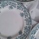 Set of 4 antique ironstone plates from Saint-Amand, "Jane" model.