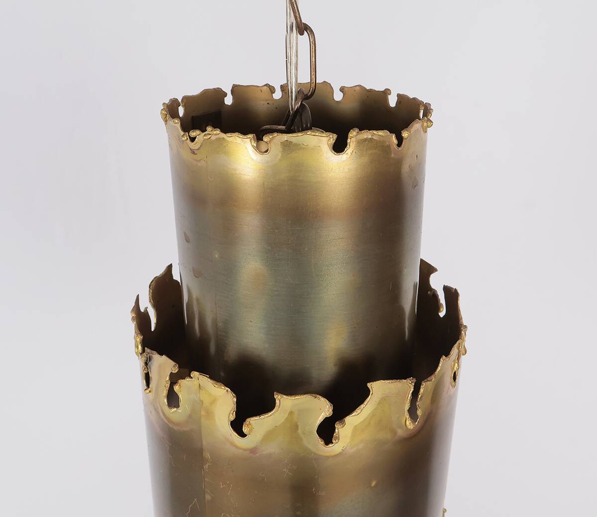 Set of 2 vintage Holm Sorensen brass pendant lamps 6400