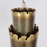 Set of 2 vintage Holm Sorensen brass pendant lamps 6400