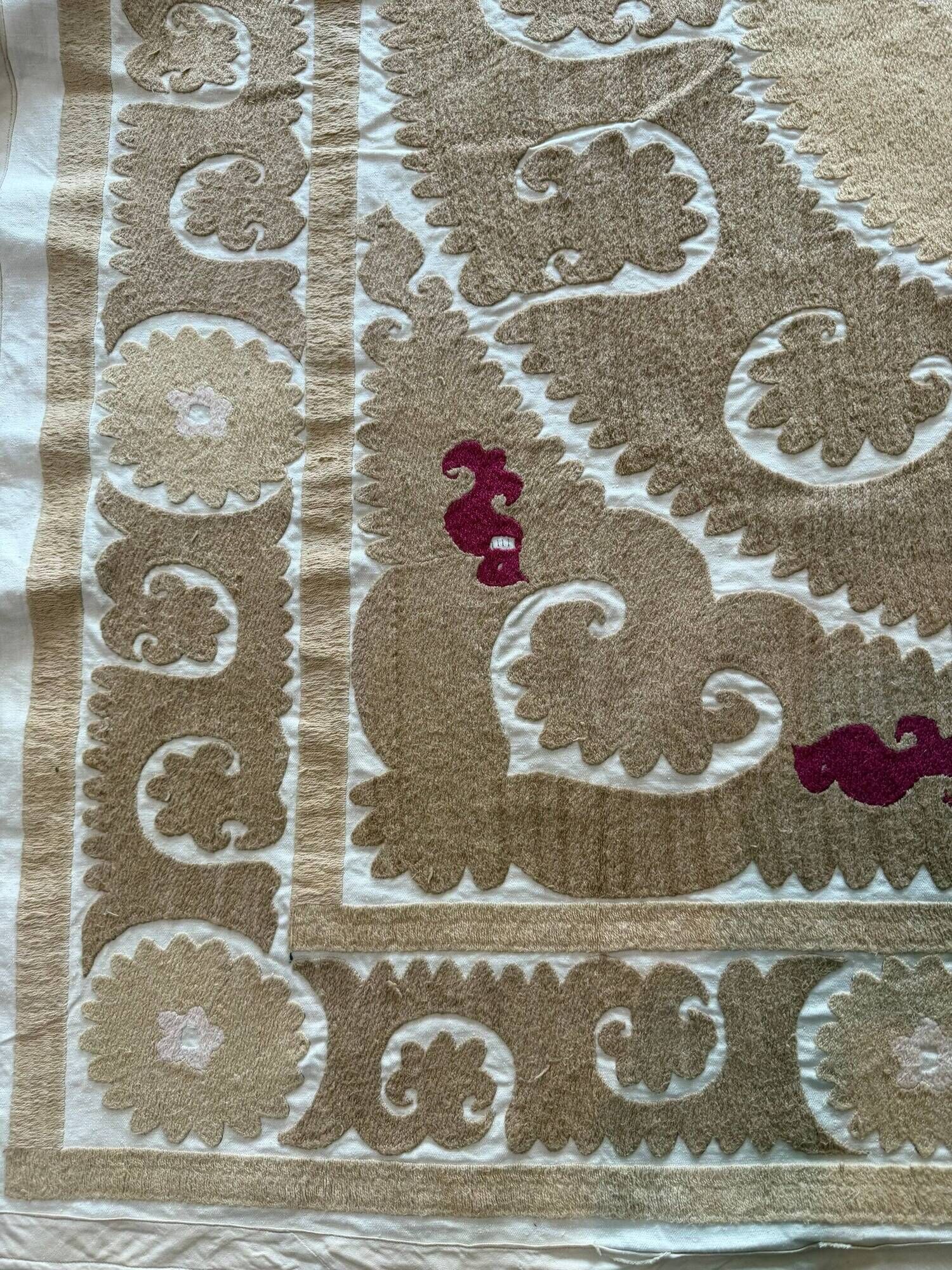 Vintage hand-embroidered tablecloth 154x160 cm