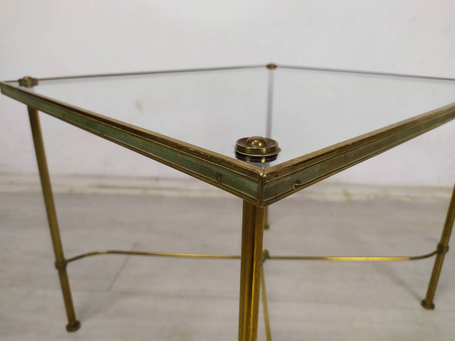 Golden brass coffee tables