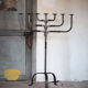 Large wrought iron candlestick, candle holder, candle, Menorah, brutalis