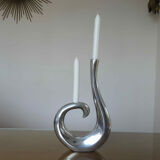 Design candle holder in cast aluminum 80s