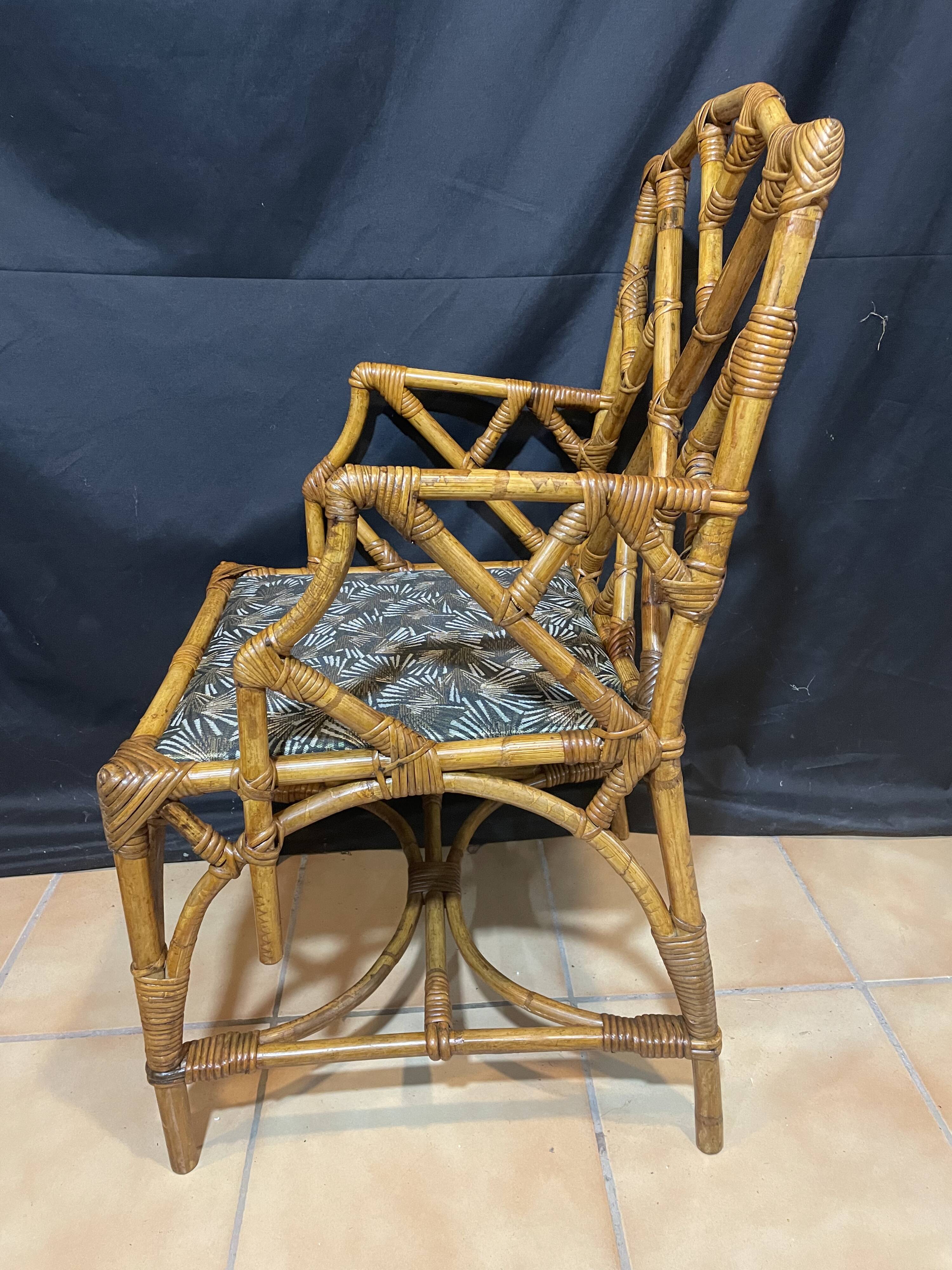 Rattan armchair