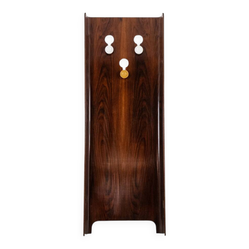 Carlo di Carli. Rosewood veneer coat rack. 1960s.
