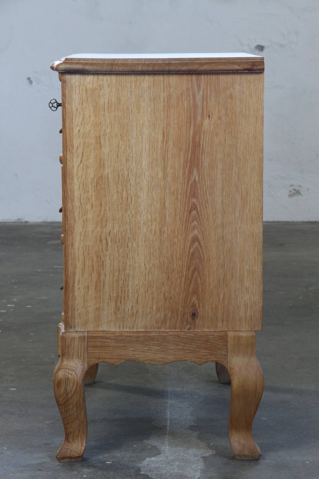 Vintage Mid-Century Danish Oak Baroque/Rococo style Commode