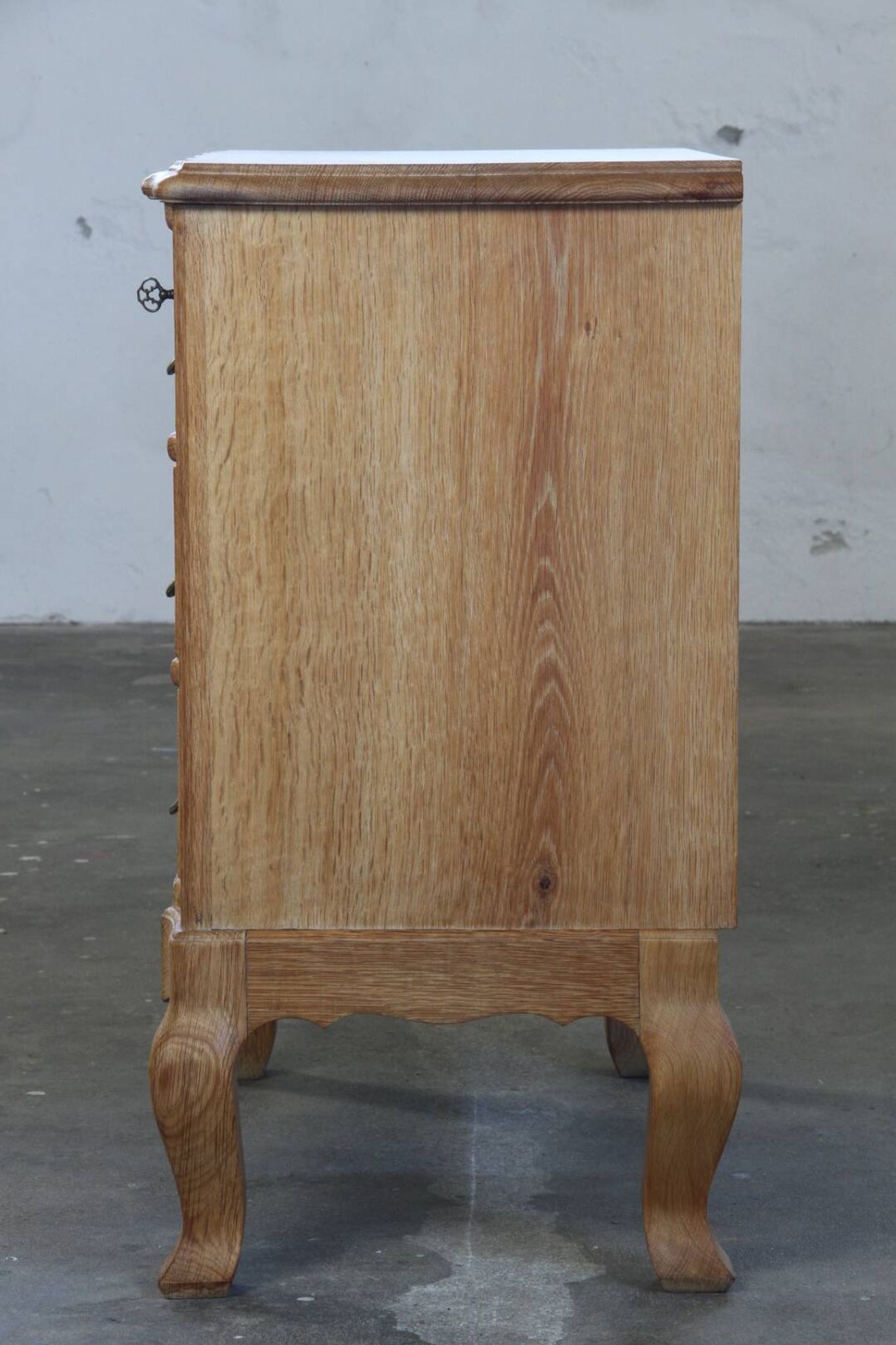 Vintage Mid-Century Danish Oak Baroque/Rococo style Commode