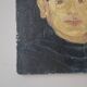 Vintage acrylic portrait on canvas contemporary country decoration