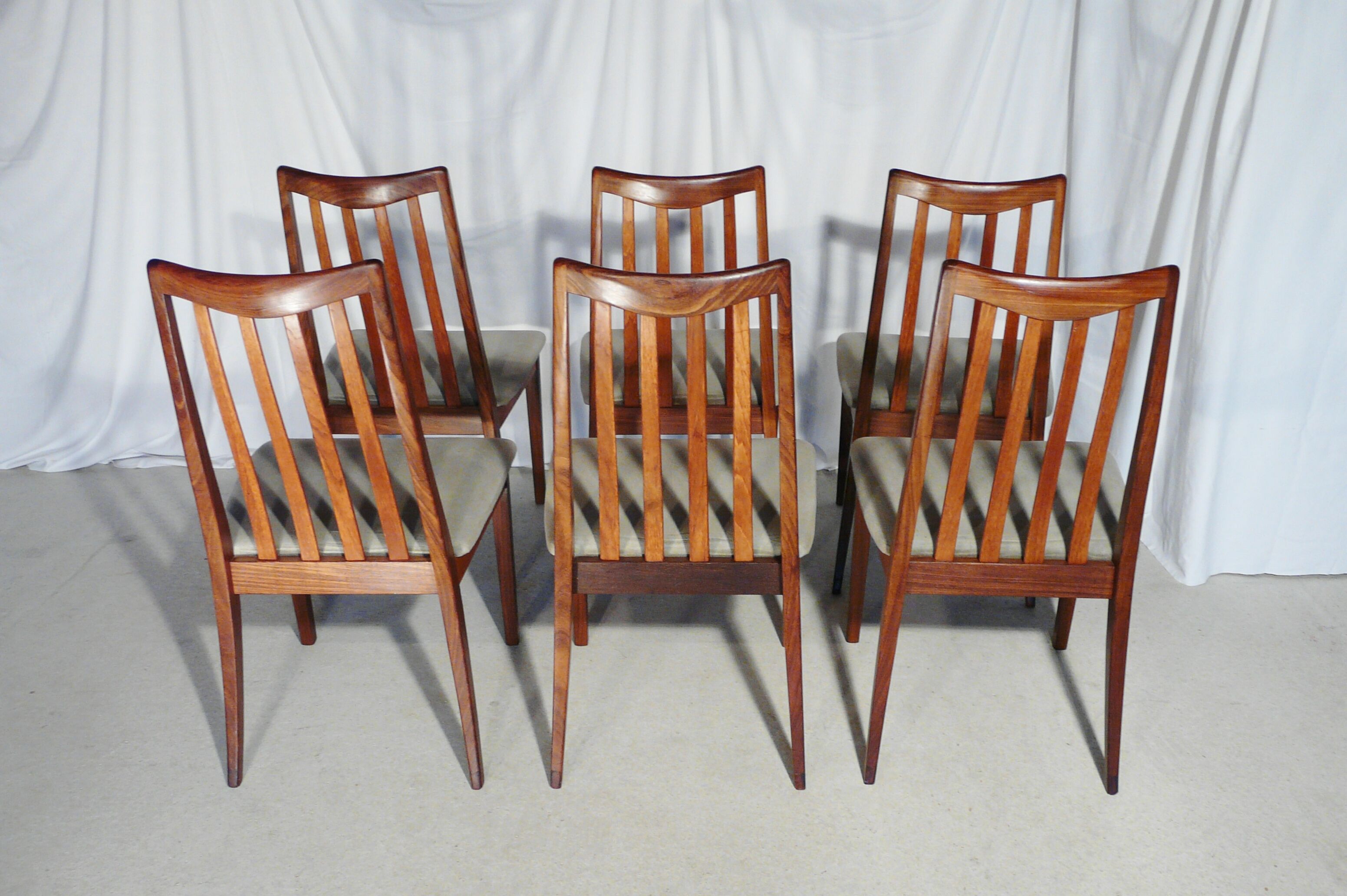 Six scandinavian g Plan teak chairs