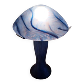 Vintage blue blown glass mushroom lamp – Murano style