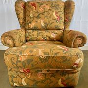 Fauteuil a oreilles vintage, marque burov, annees 90