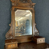 Renaissance psyche doors dresser in solid walnut