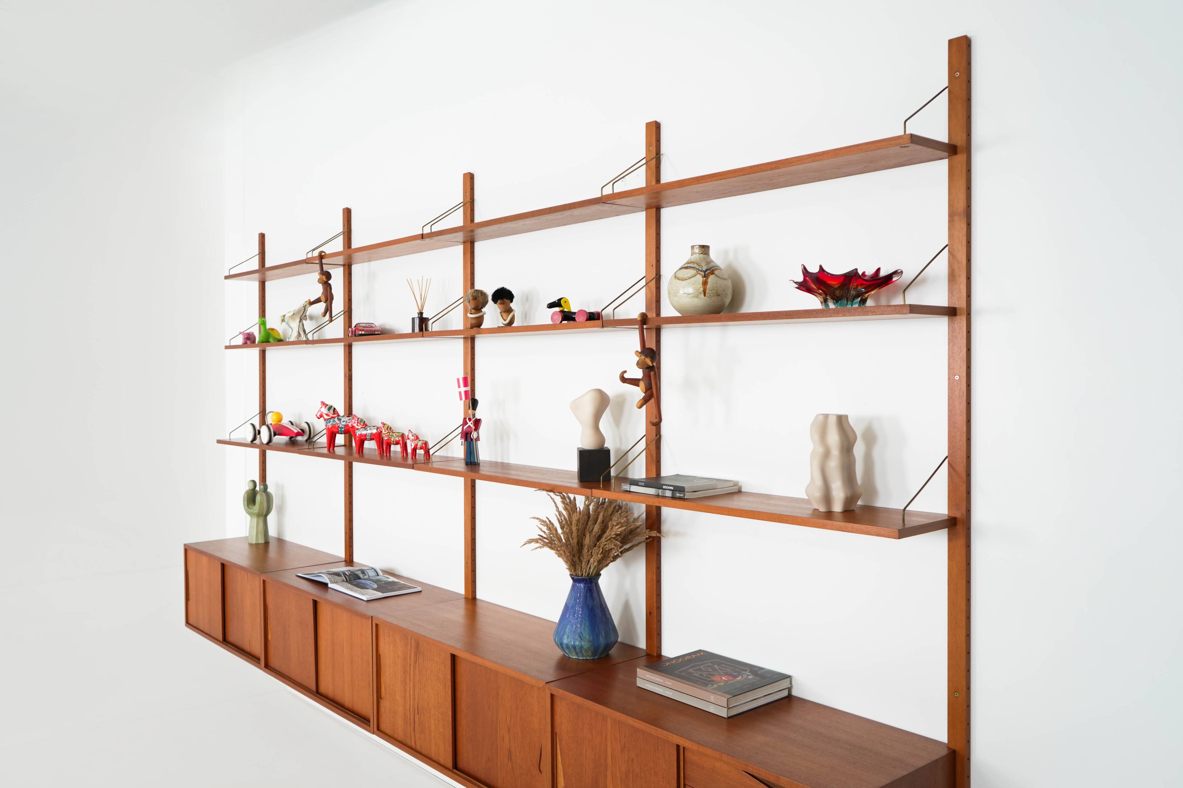 Teak modular shelving by Kjell Riise, Norway, 1960s