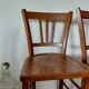 Set of 4 vintage bistro chairs in wood - brasserie style