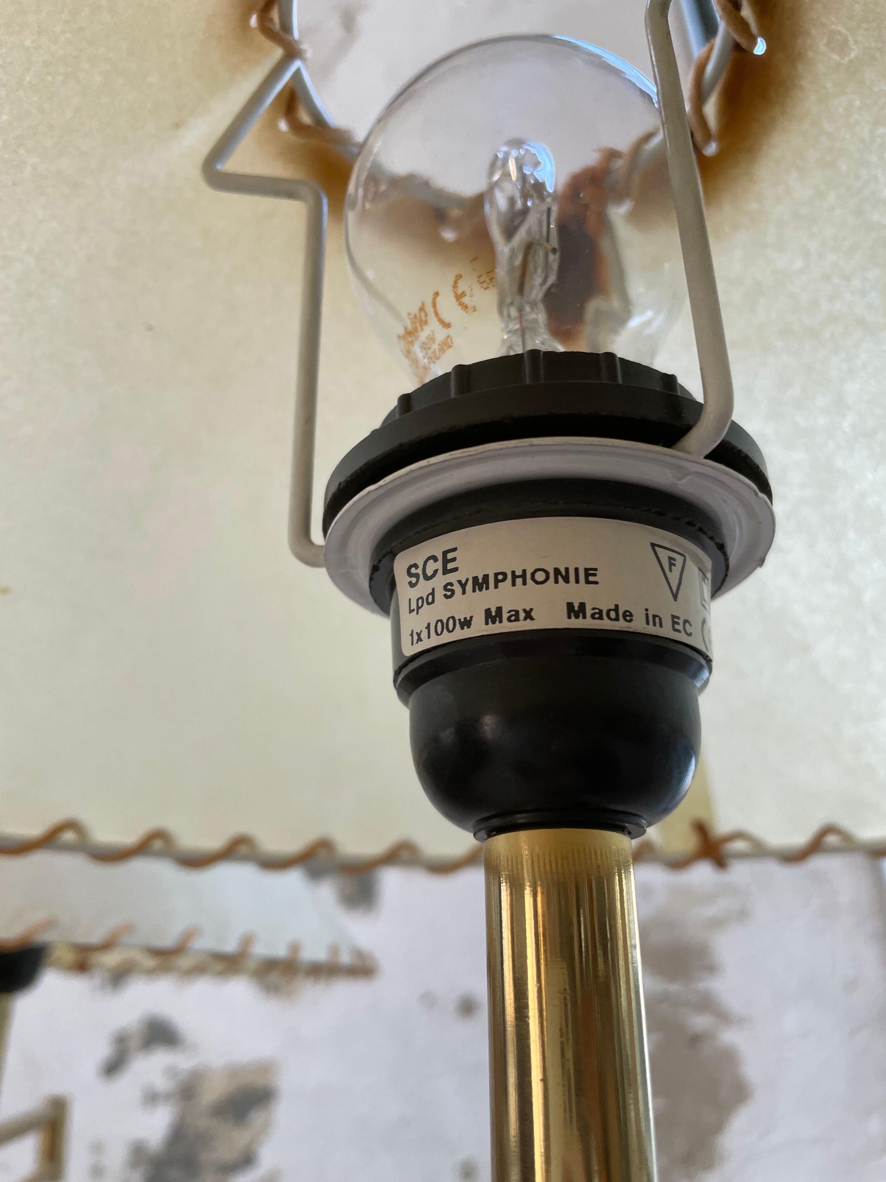Pair of SCE floor lamps articulated brass 70s